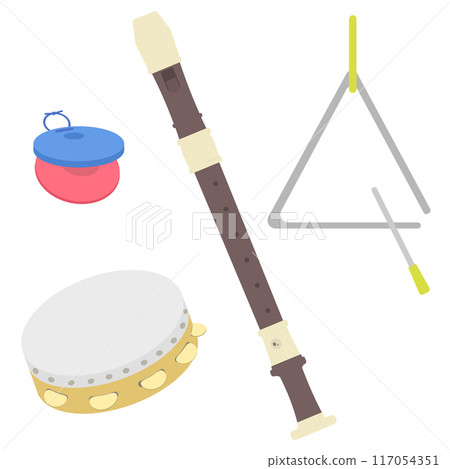 豎笛、手鼓、三角鐵和響板 117054351