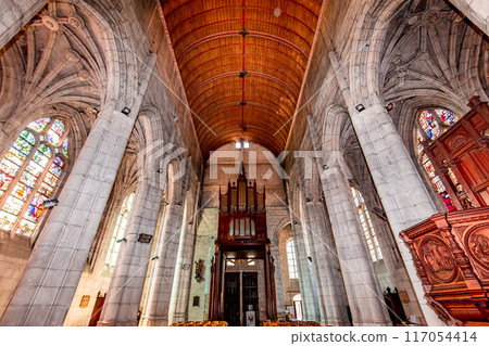 Church Saint-Foy of Conches-en-Ouche, normandy, France 117054414