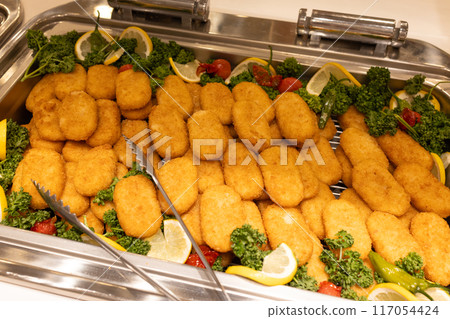 維京人美味的奶油炸丸子 117054424