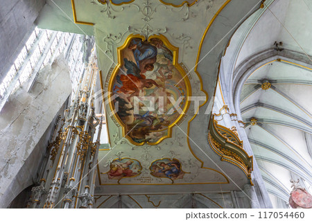 interiors of Salem abbey church, bavaria, germany interiors of Salem abbey church, bavaria, germany 117054460