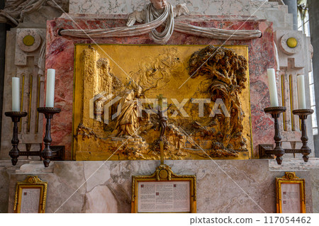 interiors of Salem abbey church, bavaria, germany interiors of Salem abbey church, bavaria, germany 117054462