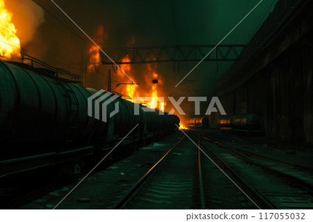 Inferno's Wrath: Train Derailed, Pesticides Ablaze 117055032