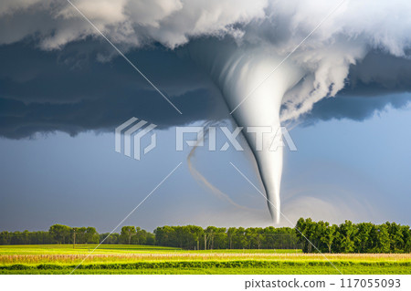 Power of Nature: Tornado Menaces Rural Setting Power of Nature: Tornado Menaces Rural Setting 117055093