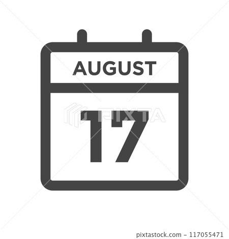 August 17 Calendar Day or Calender Date for Deadlines or Appointment 117055471