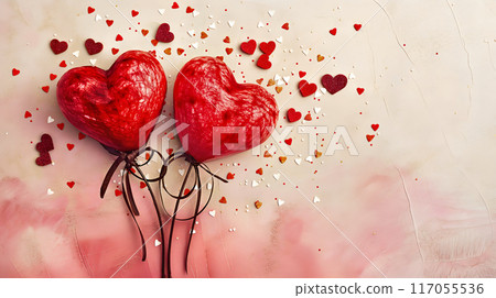 Illustration of saint valentine greeting card 117055536