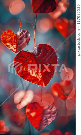 Illustration of saint valentine greeting card 117055539