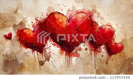 Illustration of saint valentine greeting card 117055548