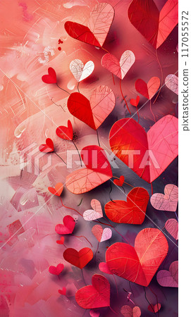 Illustration of saint valentine greeting card 117055572
