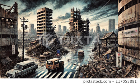 Apocalyptic landscape 117055881