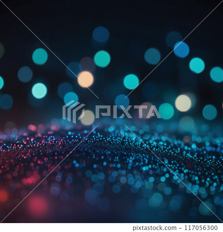 Image of abstract texture, dark blue bokeh background . With copy space. 117056300