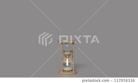 The Sand clock for Time or Business concept 3d rendering. 117058316