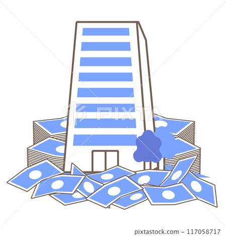 Illustration of a company with abundant capital 117058717
