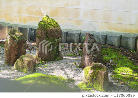 Fresh greenery in Kyoto, Shoren-in Temple, small garden next to the Imperial Palace Fresh greenery in Kyoto, Shoren-in Temple, small garden next to the Imperial Palace 117060089