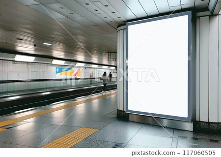 blank advertising billboard at airport,Mock up Poster media template Ads display in Subway station escalator blank advertising billboard at airport,Mock up Poster media template Ads display in Subway station escalator 117060505