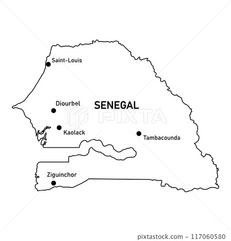 Senegal country map 117060580