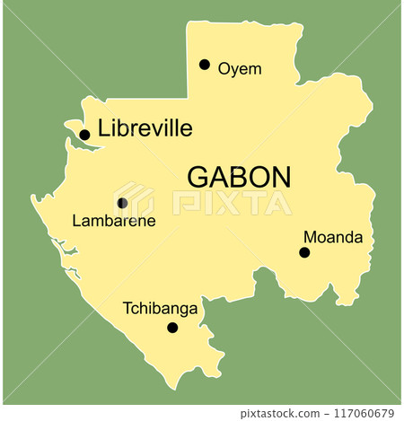 Gabon map icon 117060679