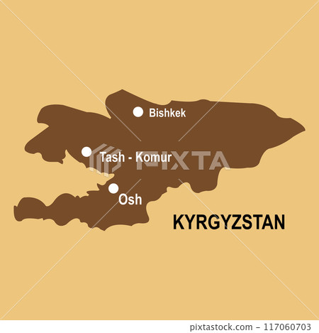 Kyrgyzstan country map 117060703