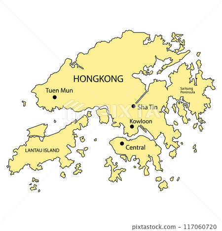 Hong Kong map Hong Kong map 117060720