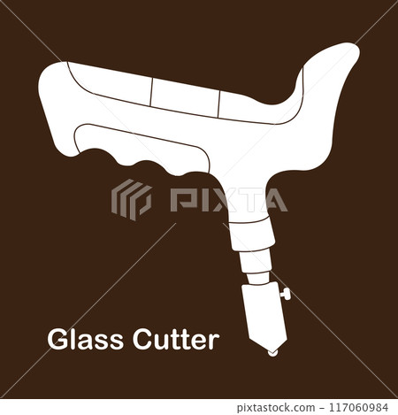 Glass cutter icon 117060984