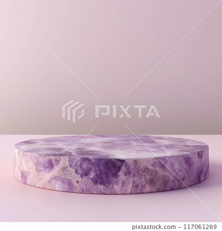 Purple Marble Podium on a Pink Background 117061269