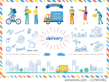 Delivery company illustration collection 117061962