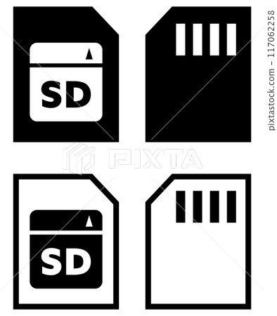 SD 卡圖示黑色 SD 卡圖示黑色 117062258