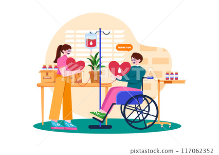 People donate blood to charity 117062352