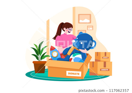 Children donate toys to charity 117062357