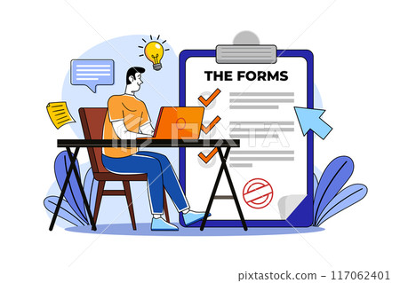 The guy with the laptop fills out the forms 117062401