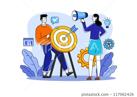 Marketing team setting business target 117062426
