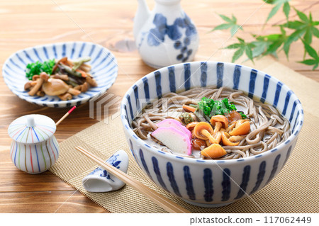 Nameko soba (mountain vegetable soba) 117062449