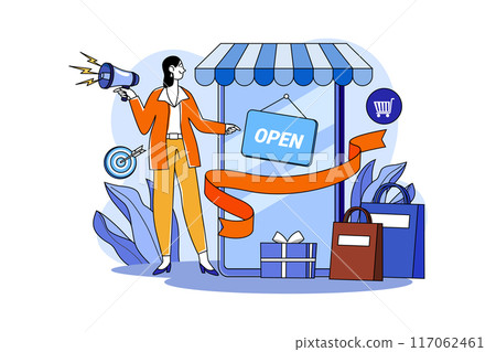 Online shop opening ceremony 117062461