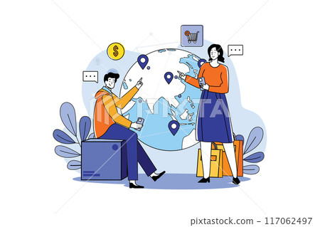 The concept of users around the world 117062497