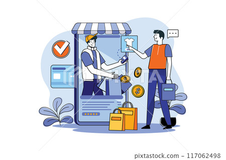 Delivery of goods ordered through a mobile store Delivery of goods ordered through a mobile store 117062498