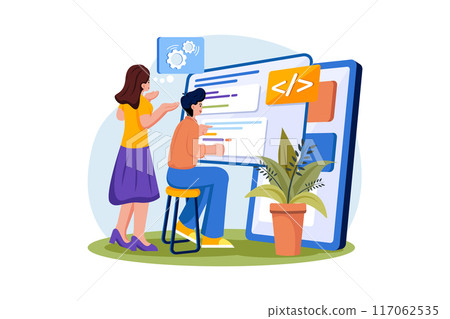 Team writes code programming for app or website Team writes code programming for app or website 117062535