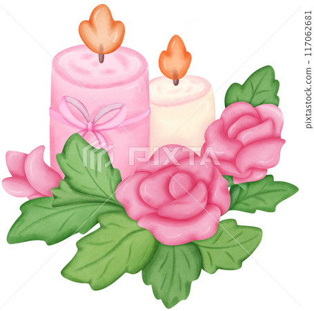 Rose aroma candle 117062681