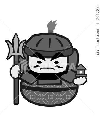 A pop Japanese-style illustration of Bishamonten, one of the Seven Lucky Gods A pop Japanese-style illustration of Bishamonten, one of the Seven Lucky Gods 117062853