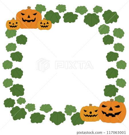 Jack-o'-lantern frame, Halloween background material 117063001