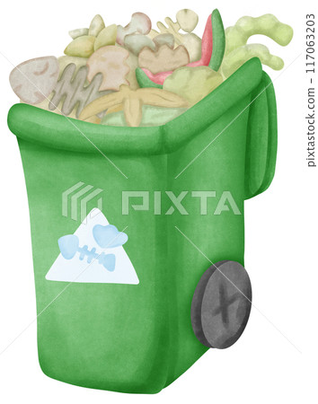 trash can wet trash can wet 117063203