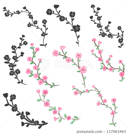 Set of Sakura and Cherry Blossom Paintings 117063463