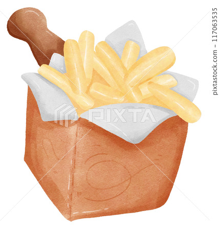 Burger and fries 117063535