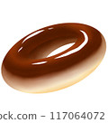 Moist and fluffy baked chocolate donuts full of chocolate flavor 117064072