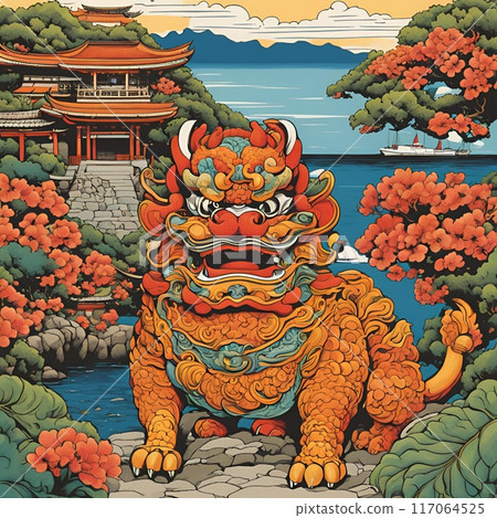 Scenery of Shisa and Okinawa Scenery of Shisa and Okinawa 117064525