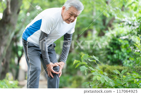 膝關節病老人 117064925