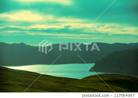 Harsh nature of Northern Norway. Nordkapp (North Cape) region, Mageroya island 117064997