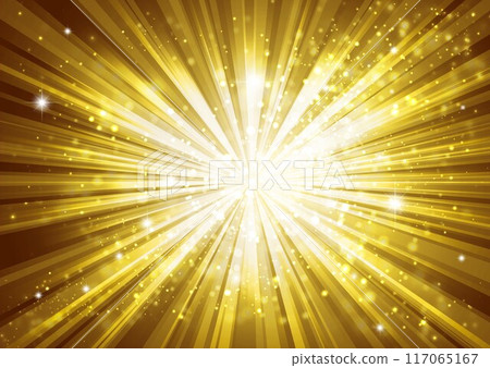 Golden radiation sparkling background 117065167