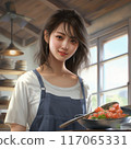 A woman enjoying cooking 117065331