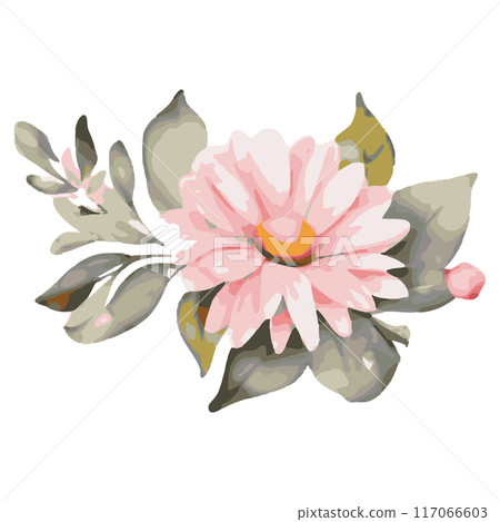 Pink gerbera flower bouquet 117066603