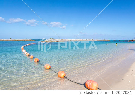Okinawa's beautiful sandy beaches. Marriott, foreign luxury hotel, Sheraton Okinawa 117067084