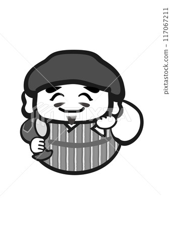 A pop Japanese-style illustration of Daikokuten, one of the Seven Lucky Gods A pop Japanese-style illustration of Daikokuten, one of the Seven Lucky Gods 117067211